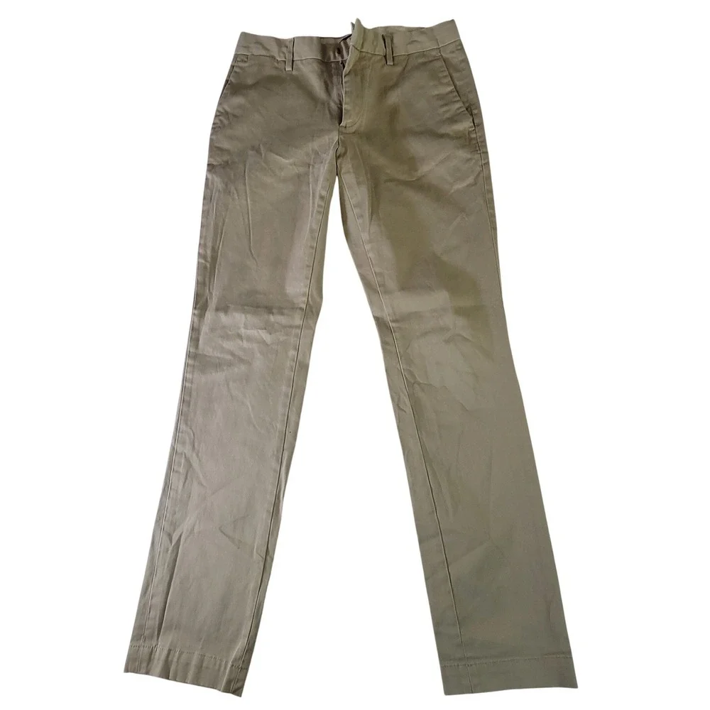 Banana Republic Fulton‎ Chino Pants Mens 30x32 Khaki Tan Slim Skinny Stretch